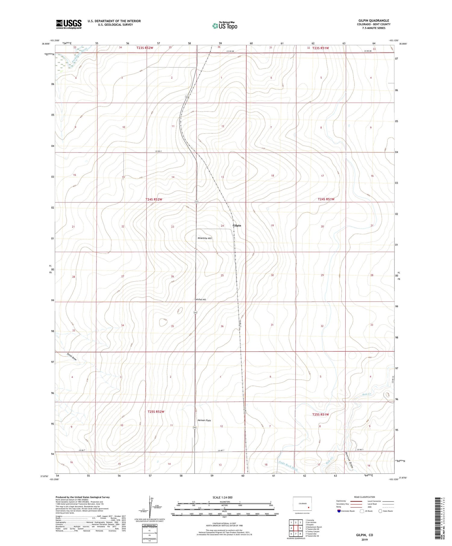 Gilpin Colorado US Topo Map Image