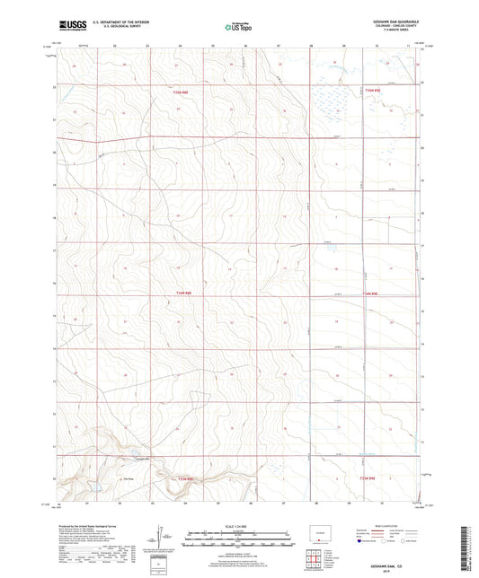 Goshawk Dam Colorado US Topo Map Image