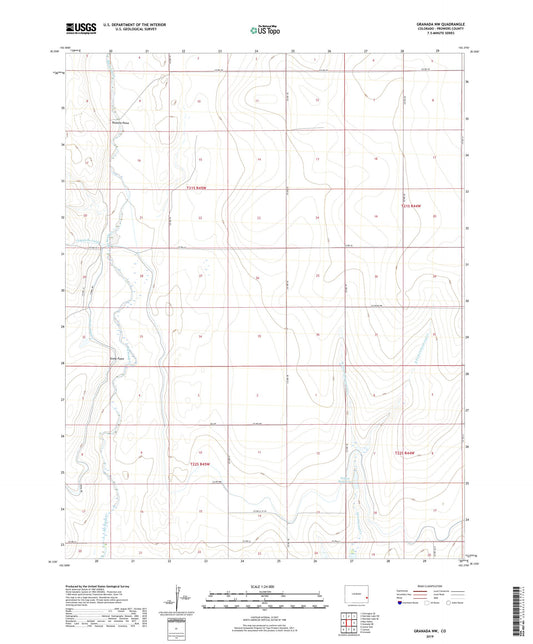 Granada NW Colorado US Topo Map Image