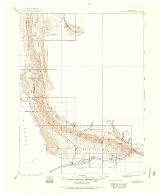 Historic 1910 Rifle Colorado 30'x30' Topo Map Image