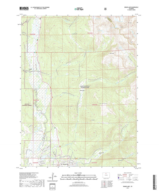 Grand Lake Colorado US Topo Map Image
