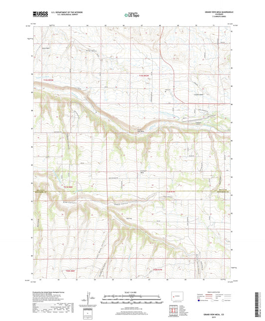 Grand View Mesa Colorado US Topo Map Image