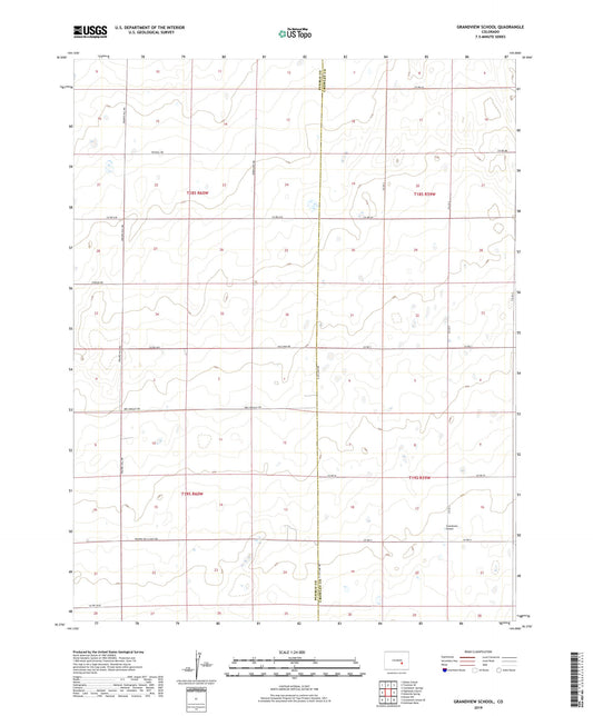 Grandview School Colorado US Topo Map Image