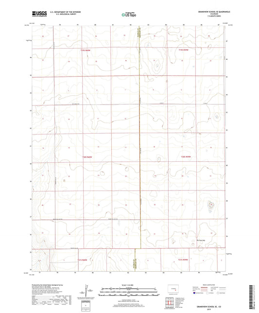 Grandview School SE Colorado US Topo Map Image