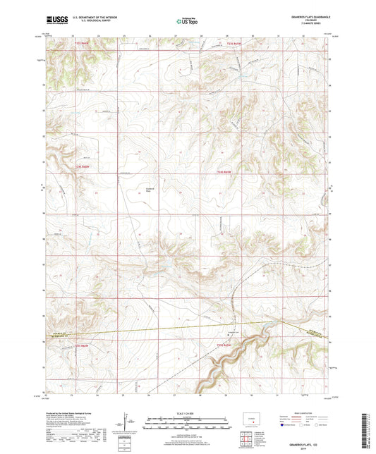 Graneros Flats Colorado US Topo Map Image