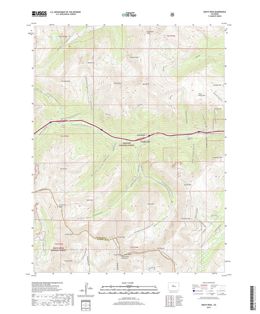 Grays Peak Colorado US Topo Map Image
