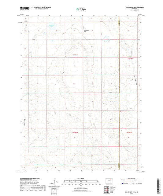 Greasewood Lake Colorado US Topo Map Image