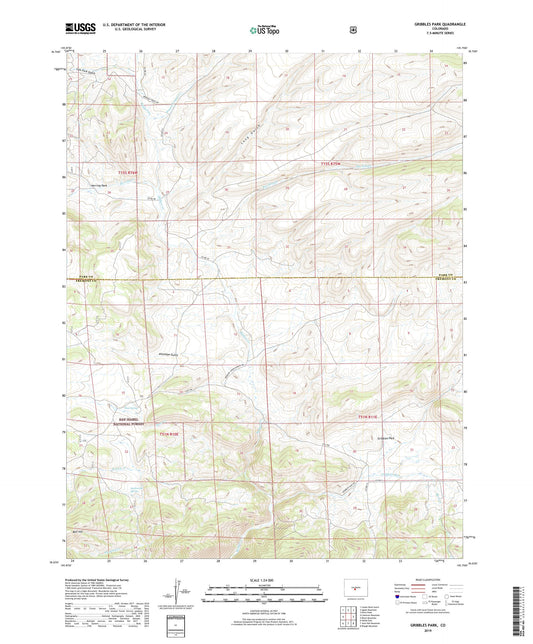 Gribbles Park Colorado US Topo Map Image