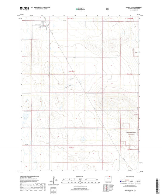 Grover South Colorado US Topo Map Image
