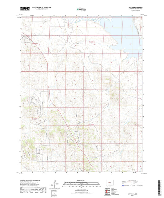 Guffey NW Colorado US Topo Map Image