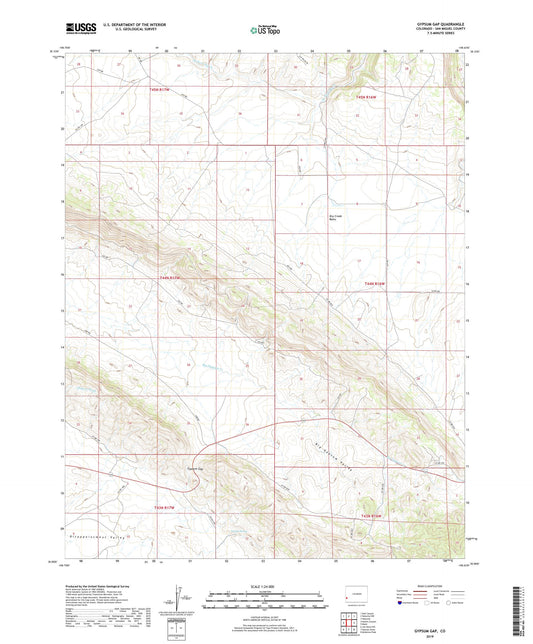 Gypsum Gap Colorado US Topo Map Image