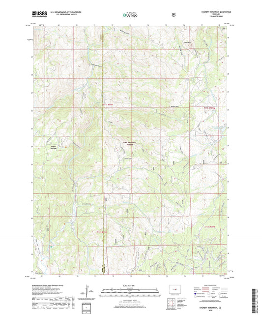 Hackett Mountain Colorado US Topo Map Image