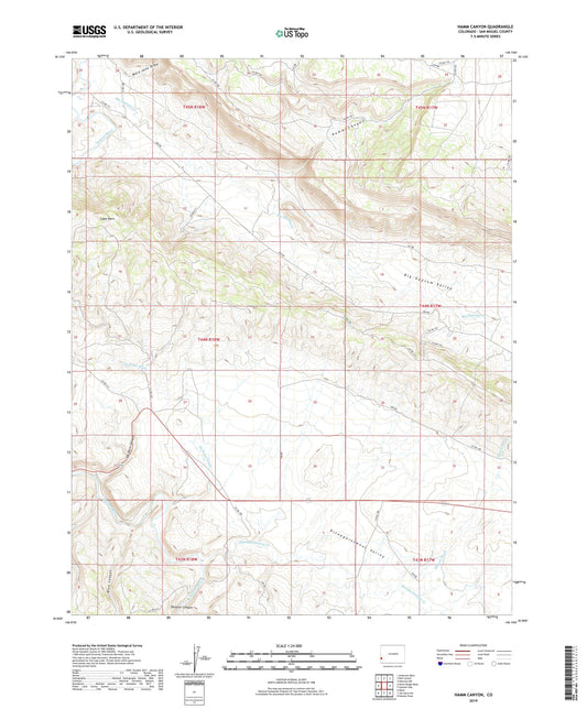 Hamm Canyon Colorado US Topo Map Image