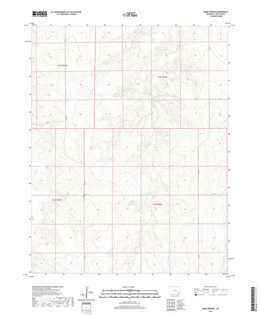 Hand Springs Colorado US Topo Map Image
