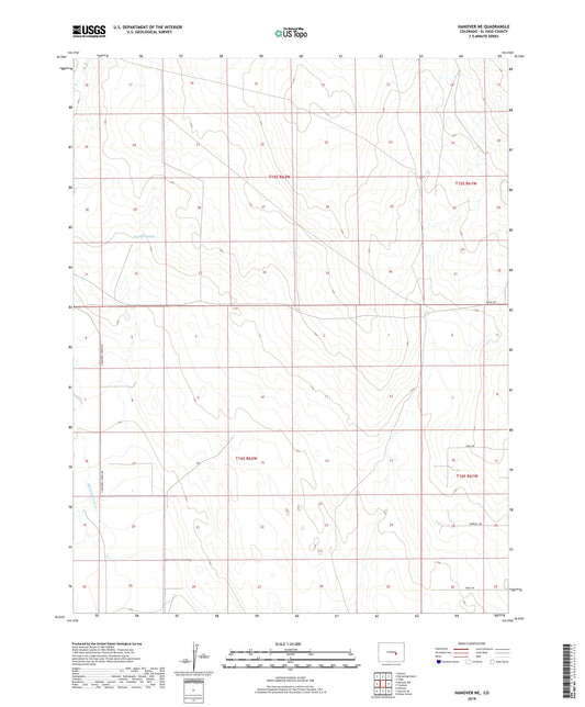 Hanover NE Colorado US Topo Map Image