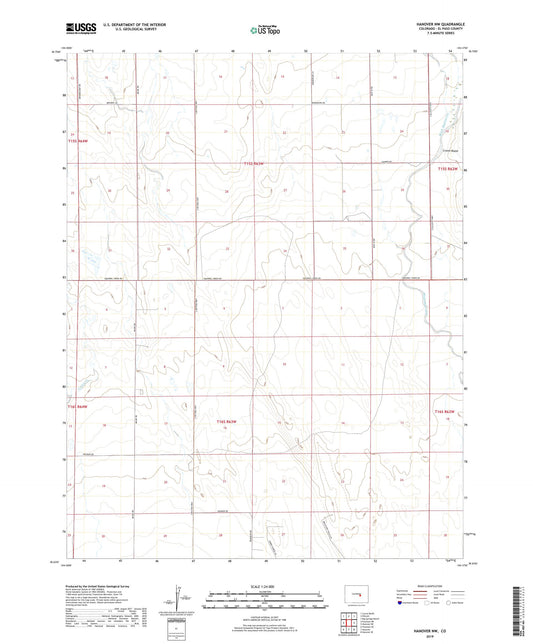 Hanover NW Colorado US Topo Map Image