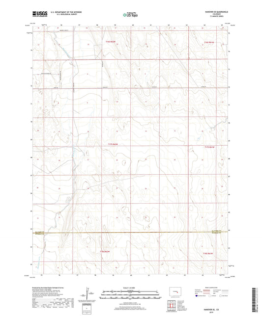 Hanover SE Colorado US Topo Map Image