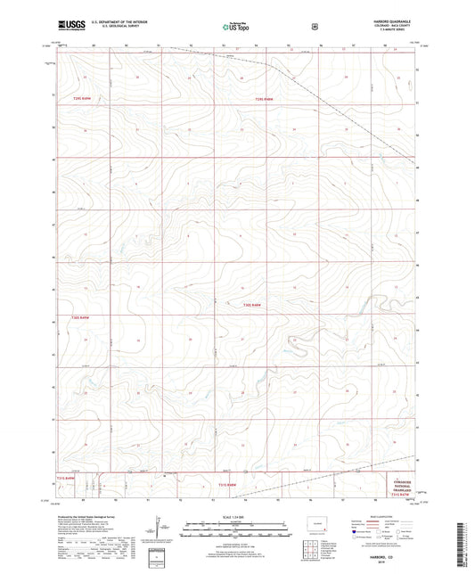 Harbord Colorado US Topo Map Image