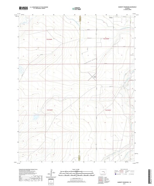 Hardesty Reservoir Colorado US Topo Map Image