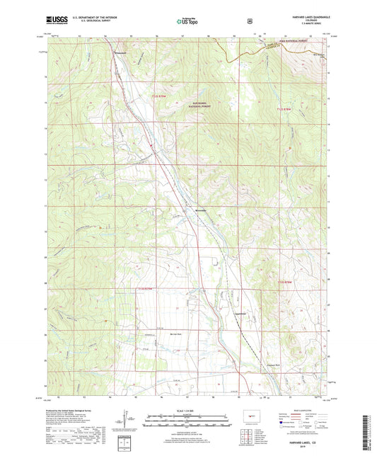 Harvard Lakes Colorado US Topo Map Image