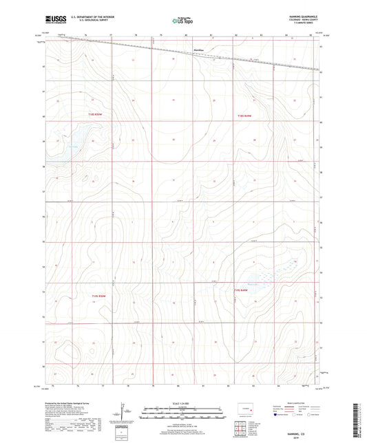 Hawkins Colorado US Topo Map Image