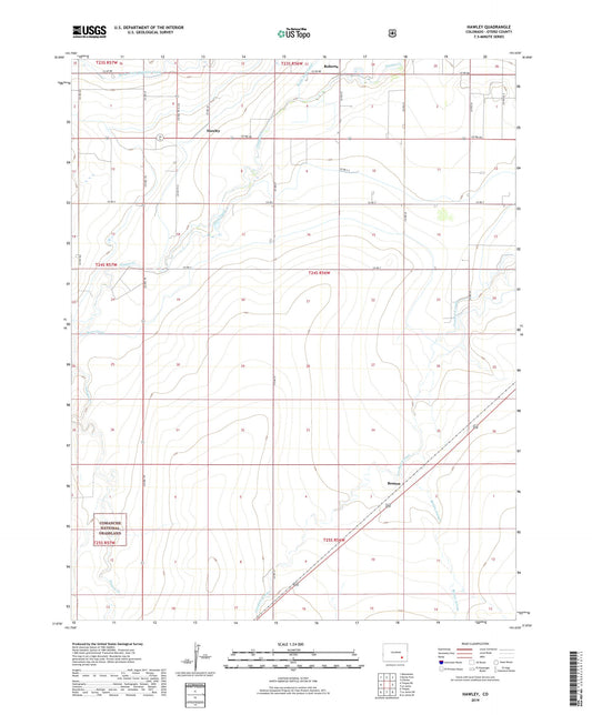 Hawley Colorado US Topo Map Image