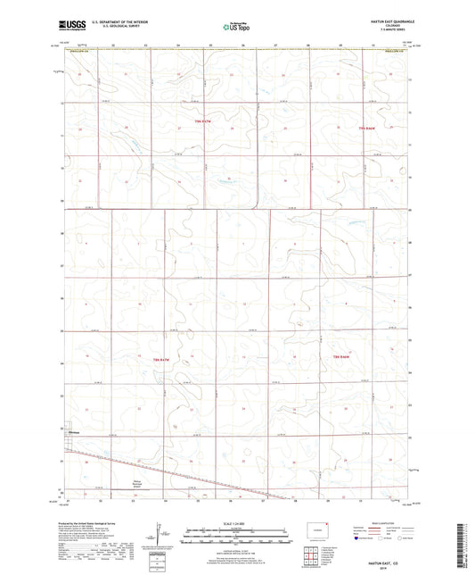 Haxtun East Colorado US Topo Map Image