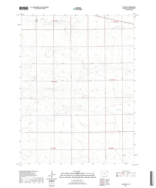 Haxtun SE Colorado US Topo Map Image