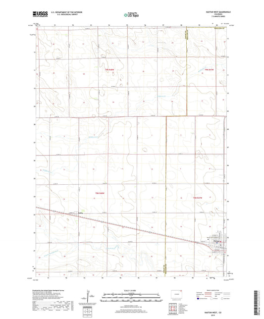 Haxtun West Colorado US Topo Map Image