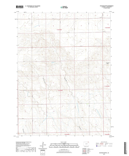 Haystack Butte Colorado US Topo Map Image