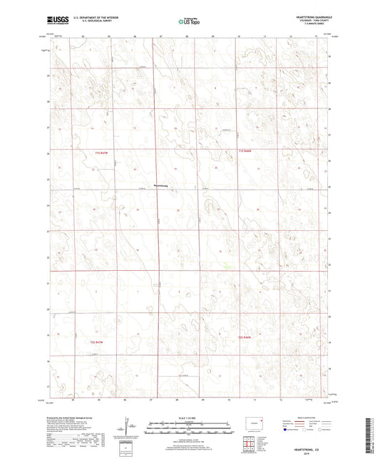 Heartstrong Colorado US Topo Map Image