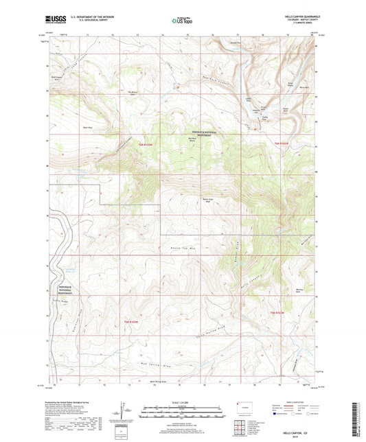 Hells Canyon Colorado US Topo Map Image