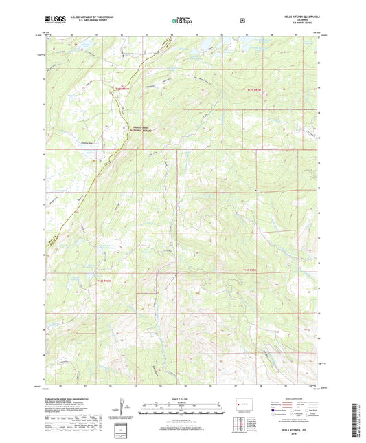 Hells Kitchen Colorado US Topo Map Image