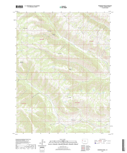Henderson Ridge Colorado US Topo Map Image