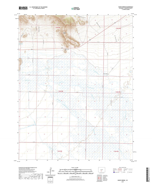 Hickey Bridge Colorado US Topo Map Image