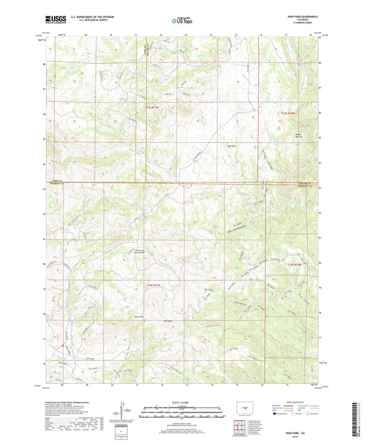 High Park Colorado US Topo Map Image