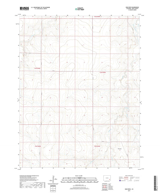 High Rock Colorado US Topo Map Image