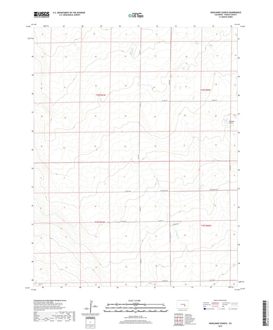 Highlands Church Colorado US Topo Map Image