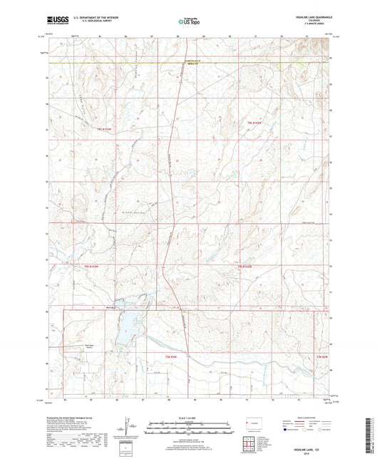 Highline Lake Colorado US Topo Map Image