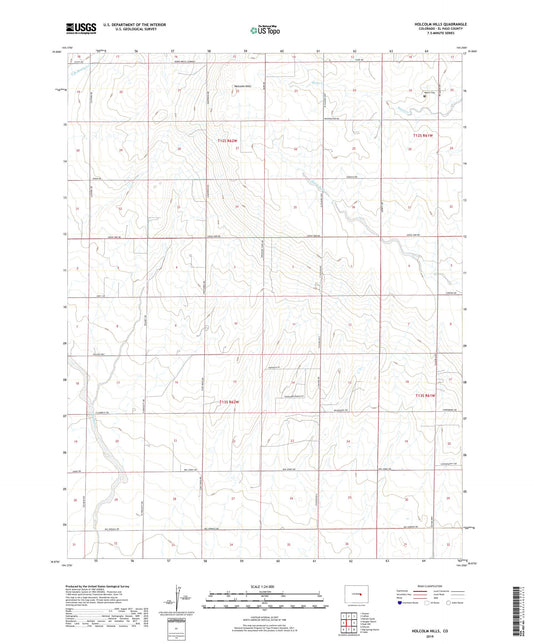 Holcolm Hills Colorado US Topo Map Image