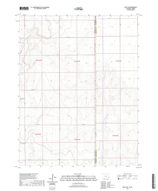Holly NE Colorado US Topo Map Image