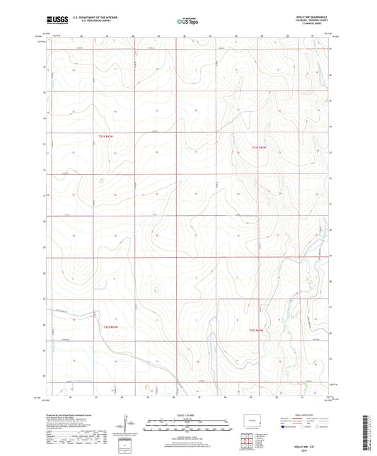 Holly NW Colorado US Topo Map Image