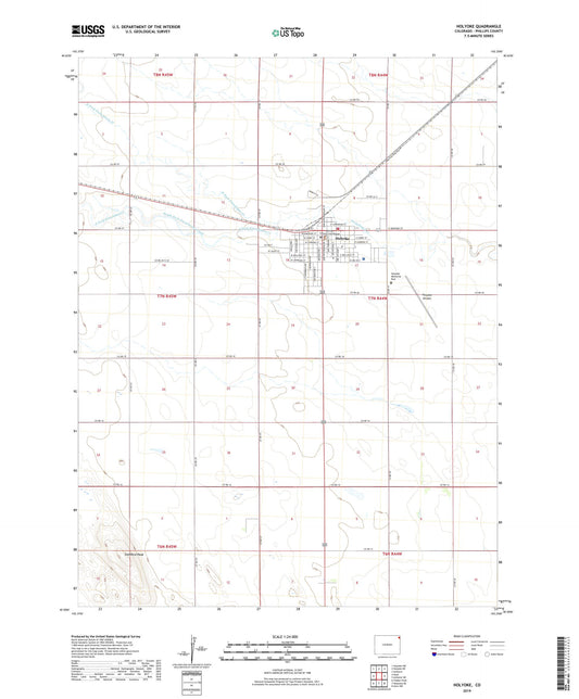 Holyoke Colorado US Topo Map Image