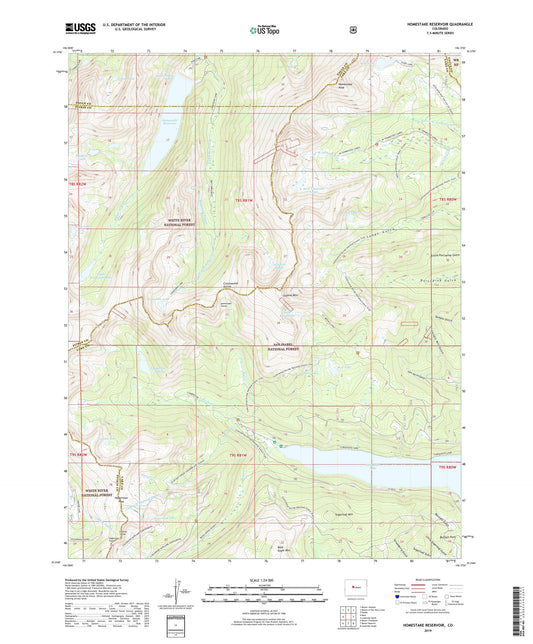 Homestake Reservoir Colorado US Topo Map Image