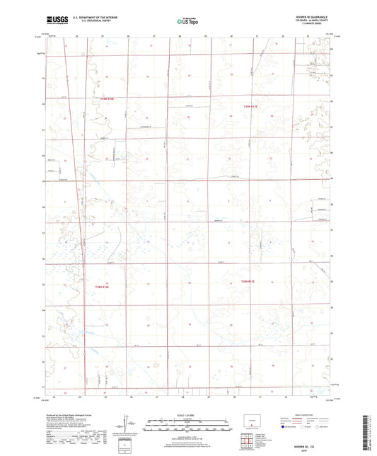 Hooper SE Colorado US Topo Map Image