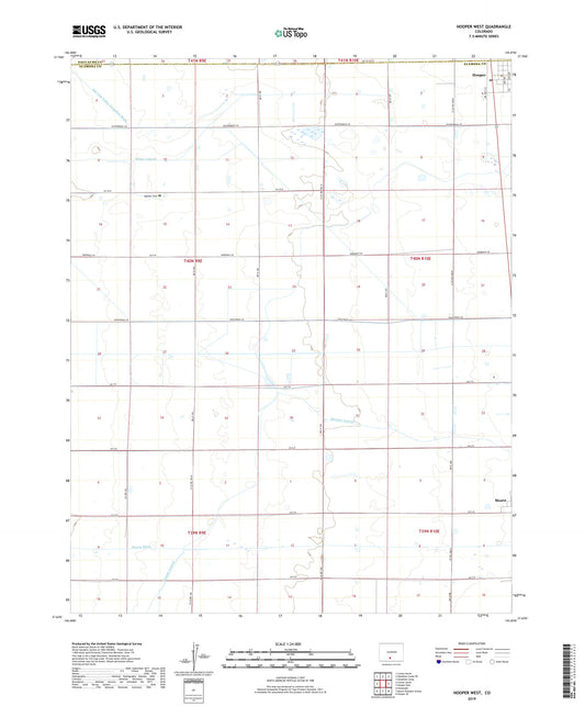 Hooper West Colorado US Topo Map Image