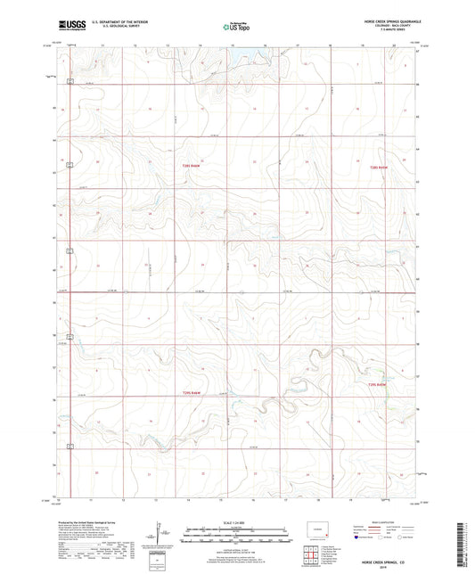 Horse Creek Springs Colorado US Topo Map Image
