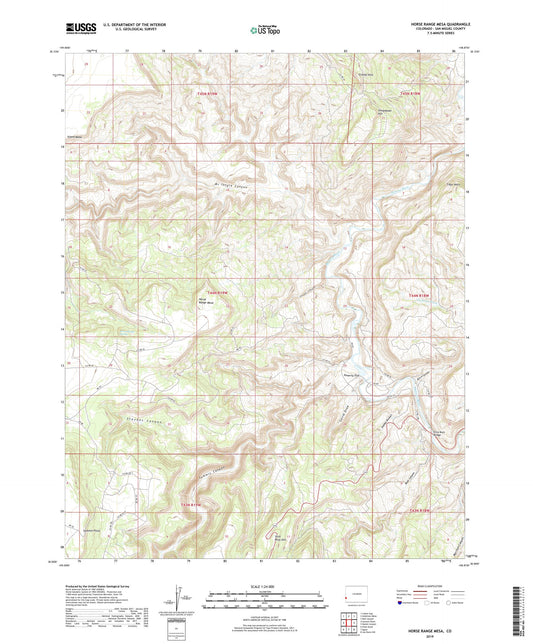 Horse Range Mesa Colorado US Topo Map Image