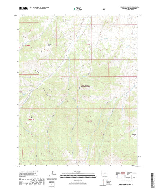 Horseshoe Mountain Colorado US Topo Map Image