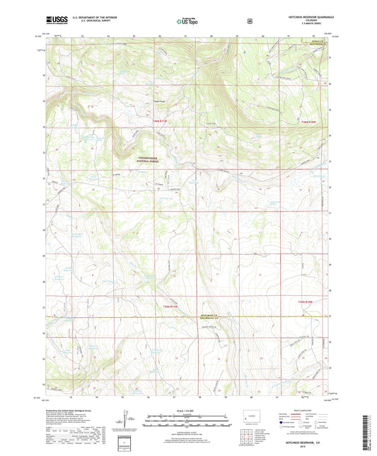 Hotchkiss Reservoir Colorado US Topo Map Image